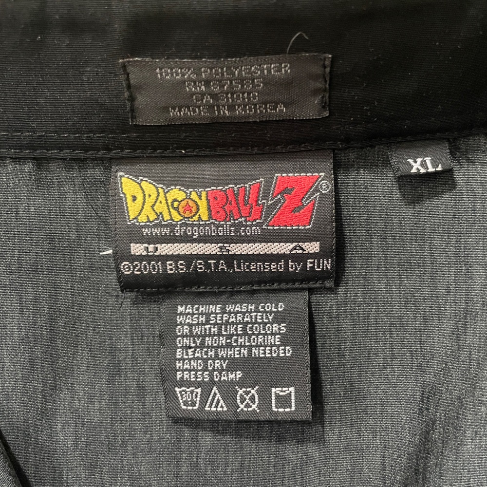 Y2K Vegeta Dragon Ball Z Oversized Button Down Shirt VTG - Picture 5 of 5